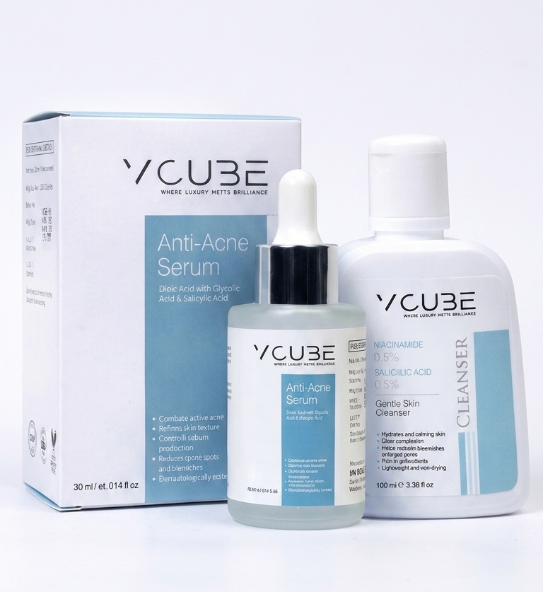 Acne Clear Duo Kit – Gentle Skin Cleanser + Anti-Acne Serum (Daily Skincare Combo)
