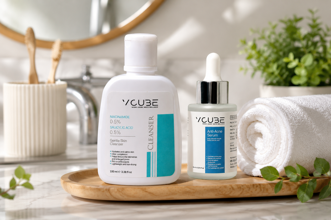 Acne Clear Duo Kit – Gentle Skin Cleanser + Anti-Acne Serum (Daily Skincare Combo)