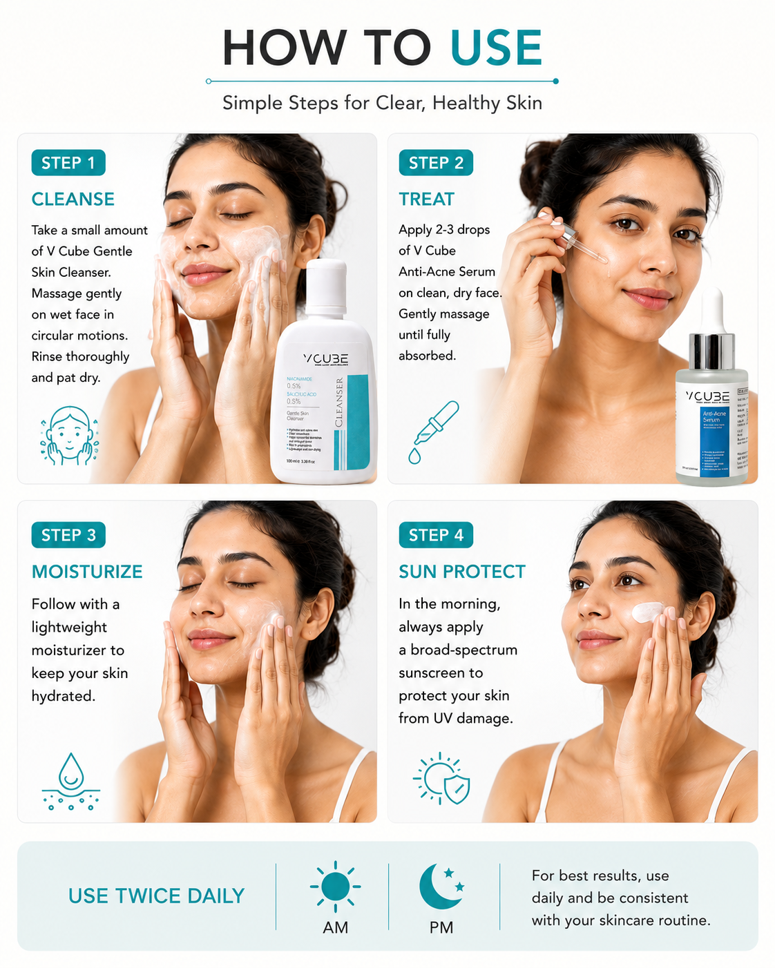 Acne Clear Duo Kit – Gentle Skin Cleanser + Anti-Acne Serum (Daily Skincare Combo)
