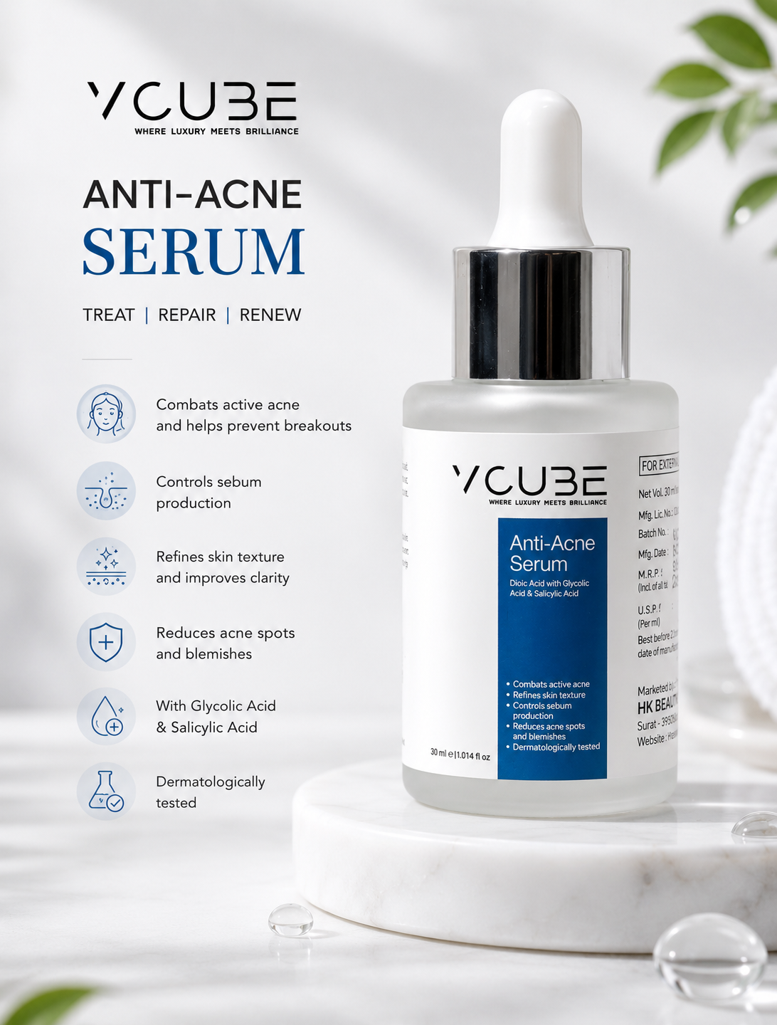 Acne Clear Duo Kit – Gentle Skin Cleanser + Anti-Acne Serum (Daily Skincare Combo)