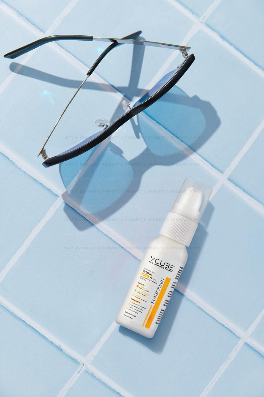 UV Lock Sunscreen SPF 50+ PA++++ UVA & UVB  (with Vitamin C+ Niacinamide + Ceramider)  20 ML